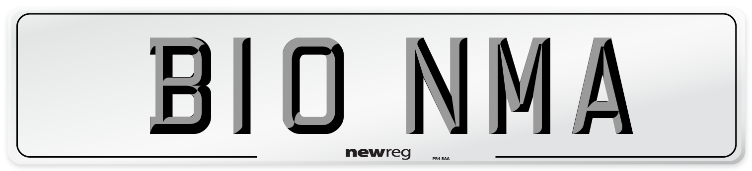 B10 NMA Number Plate from New Reg